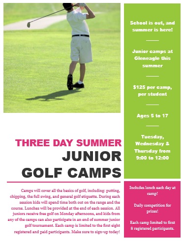 Junior Programs - Gleneagle Golf Course